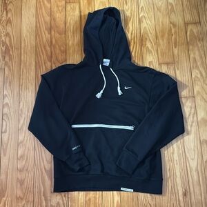 Nike Standard Issue Hoodie Mens Large Black Dri Fit Pullover